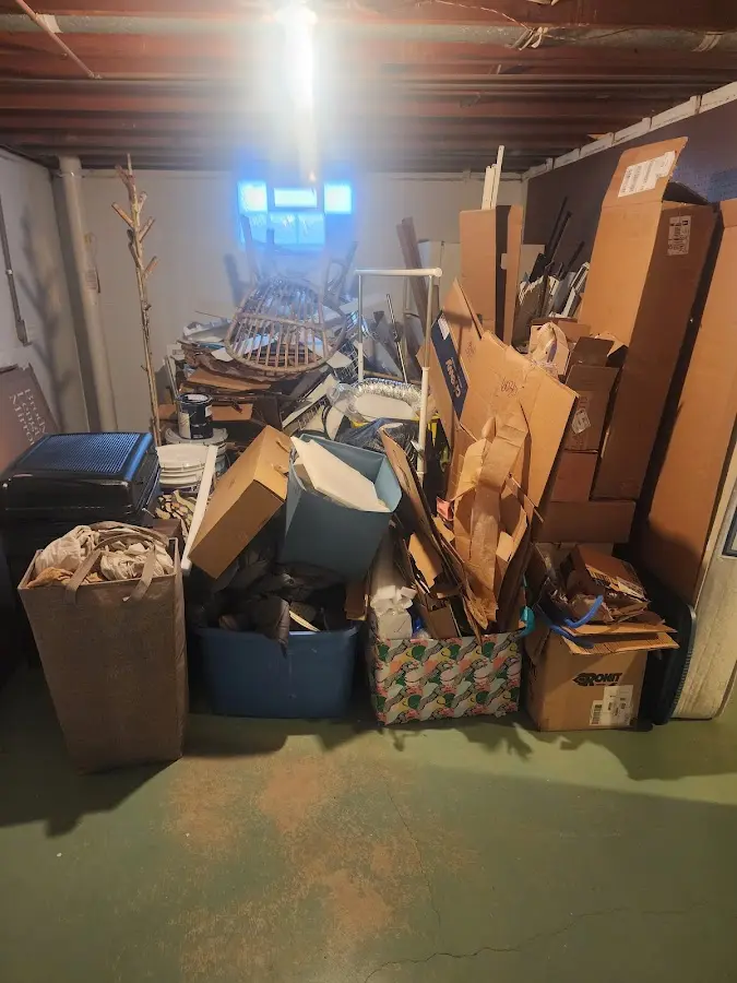 Roll-off dumpster container at job site for Construction Dumpster Rental in Millstadt